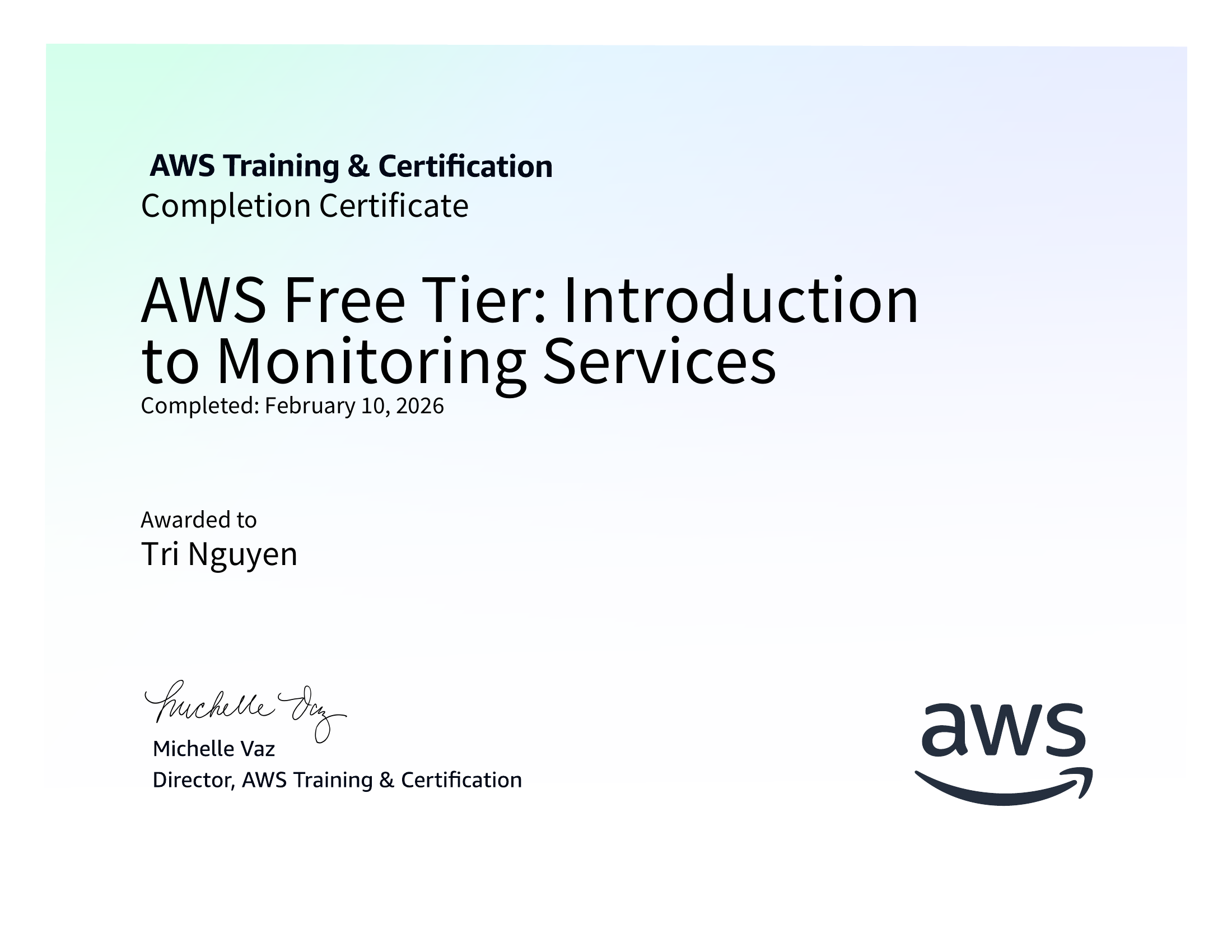 AWS Free Tier: Introduction to Monitoring Services
