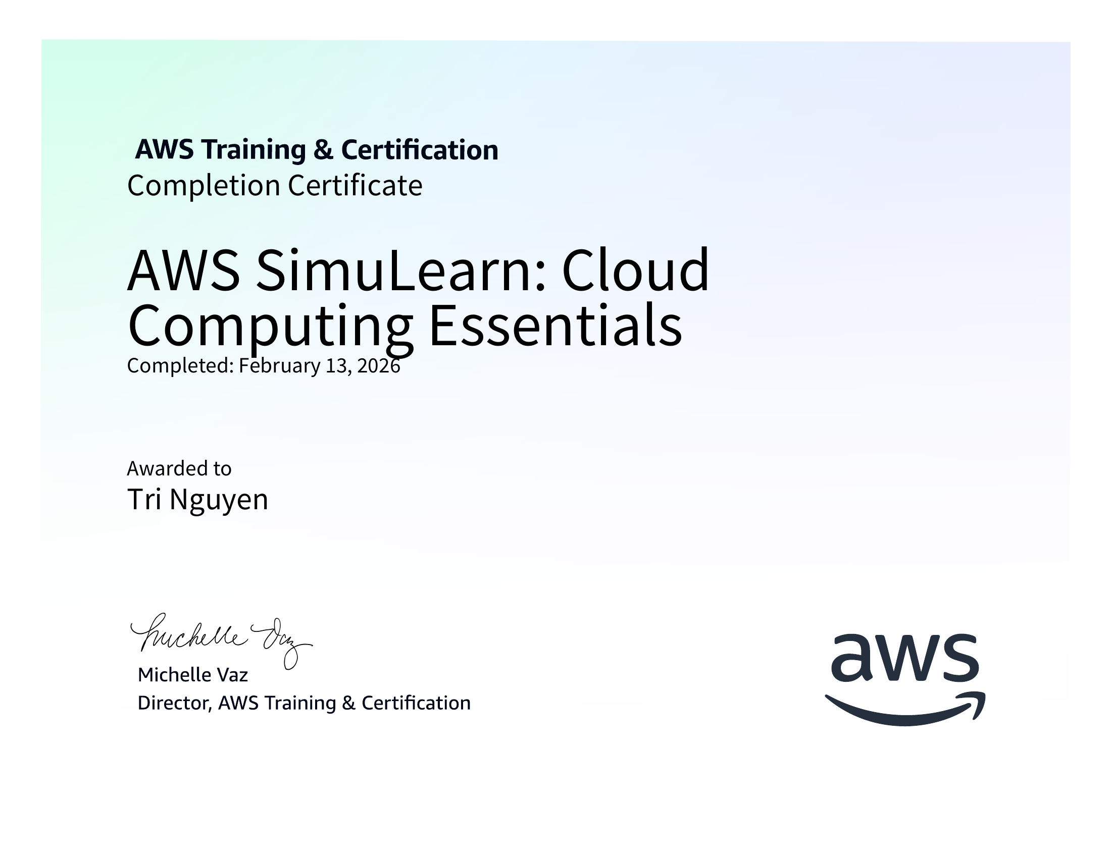 AWS SimuLearn: Cloud Computing Essentials