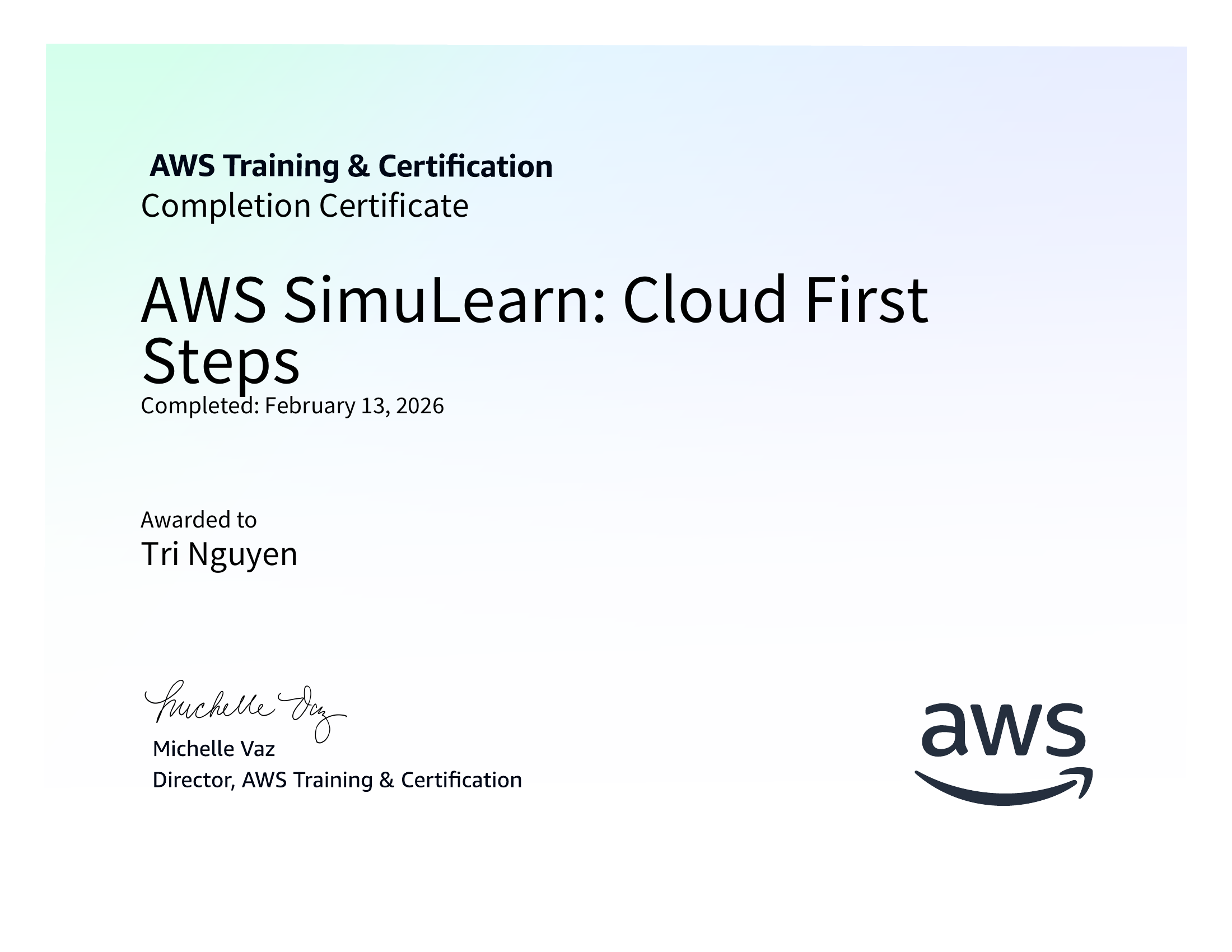 AWS SimuLearn: Cloud First Steps